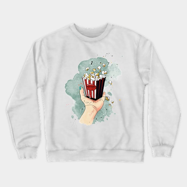 Popcorn Time Crewneck Sweatshirt by Simoes Artistry